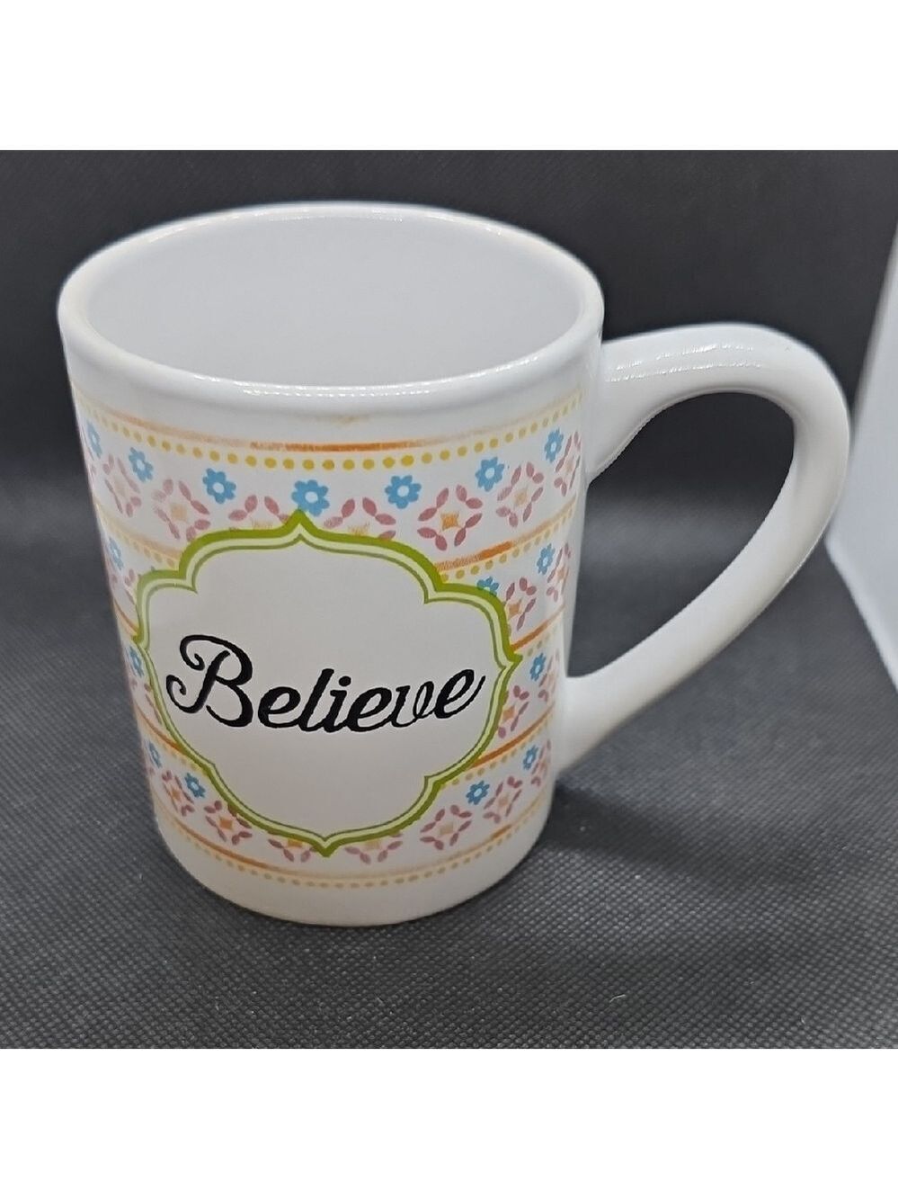 Gibson White Mug with Colorful Floral Design